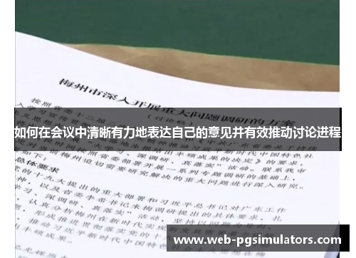 如何在会议中清晰有力地表达自己的意见并有效推动讨论进程
